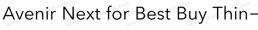 Avenir Next for Best Buy Thin字体转换